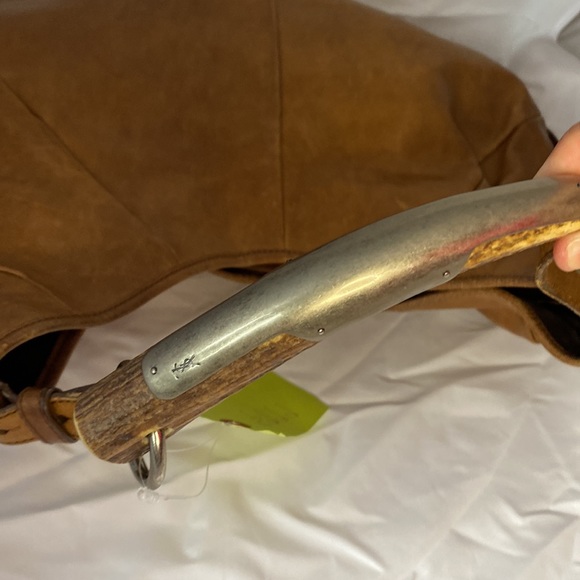 YSL Yves Saint Laurent mombasa brown tusk handle hobo bag - Picture 5 of 16